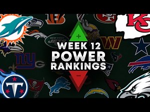 NFL Week 12 Power Rankings