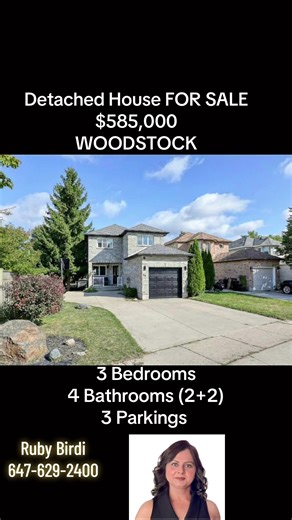 • Located in a well-established, family-friendly neighbourhood in Woodstock • Three fully finished levels including a bright walkout basement • 3 bedrooms & 4 bathrooms (2 full 2 half) 🏡 Main Floor Highlights: • Open-concept living & dining area • Spacious kitchen with eat-in area • Walkout to upper deck with covered gazebo – perfect for relaxing & BBQs • Convenient main floor laundry • Private powder room 🌞 Backyard & Outdoor Living: • Stairs from deck lead to above-ground pool • Recently bui