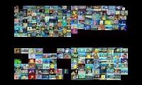 Mix of 4 videos from youtube : SpongeBob seasons 1-6 at the same time
