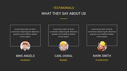 Our clients testimonial - HTML Template by Nicepage