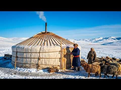How Mongols Survived -50°C Winters in Camps (Gers) on the Open Steppe | Architecture Documentary