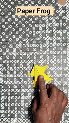 Origami jumping paper frog #origamijumpingpaperfrog #frog #papercraft