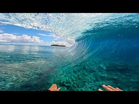 Secret Spot in the Remote Pacific Goes Perfect! - RAW POV SURFING