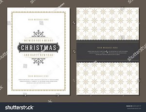 Christmas Greeting Card Poster Design Template Stock Vector (Royalty Free) 525124117 | Shutterstock