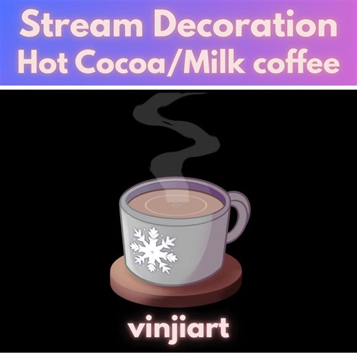 Animated Hot Cocoa/milk Coffee Stream Winter Decoration, Overlay (digital Download) - Etsy UK
