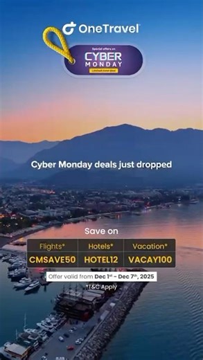 Your Cyber Monday Travel Savings Are Live!