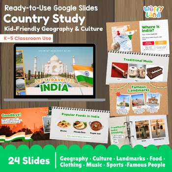 India Country Study Google Slides | South Asia Geography Culture History