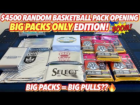 $4,500 RANDOM BASKETBALL HOBBY PACK OPENING (BIG PACKS ONLY EDITION) - BIG HITS!🔥
