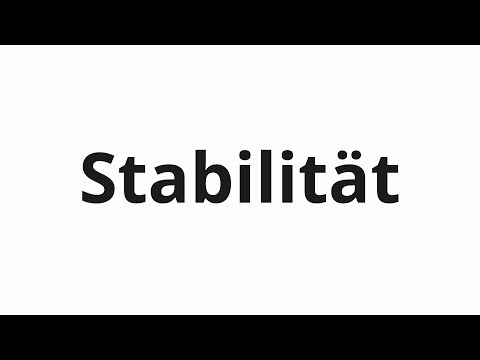 How to pronounce Stabilität