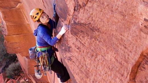 Why climbing wet sandstone at Red Rock is dangerous — even when it looks dry