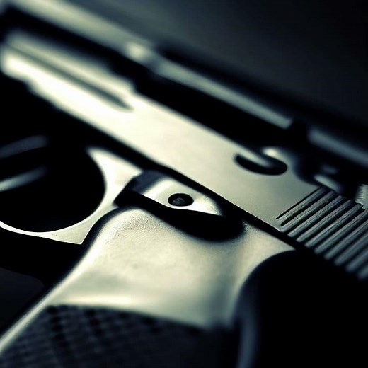 Gun shot sound effect with reverb