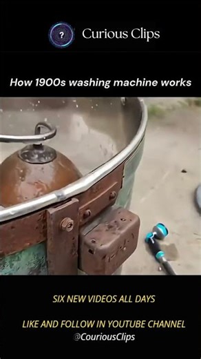 How People Washed See how a 1900s Washing Machine actually works! This #Shorts
