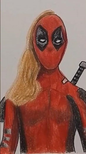 Shorts drawing ladypool from deadpool and wolverine #drawing #drawingtutorial #drawingsimple #art