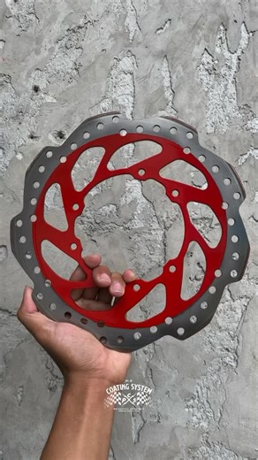 PCS_Powder Coating Solo on Instagram: "Langkah pertama sebelum disc brake ini di powder coating adalah proses masking. Tujuan dari masking adalah menutupi dan melindungi bagian yang nantinya tidak terkena powder coating. Contoh hasilnya seperti ini pren, disc brake KTM dengan powder coating dengan warna merah glossy. #powdercoating #powdercoat #pcstips #powdercoatingsolo #powdercoatingindonesia"