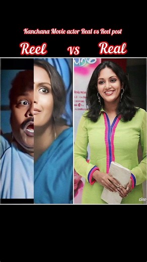 Kanchana Movie 🥶All Characters Real vs Reel #south #reelvsreal #actor #movie
