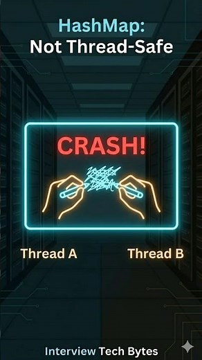 #10 HashMap vs ConcurrentHashMap explained simply! 🧠⚡ #Java #CodingInterview