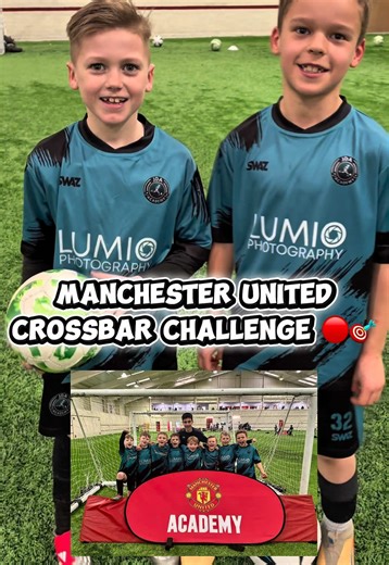 Crossbar challenge at Manchester United 🎯🔴 Hits, misses, near-misses… and a whole lot of noise 😂⚽️ A bit of fun before the matches begin! #JDAOnTour #ManchesterUnited #GrassrootsToGreatness #FootballAcademy #JDAFamily