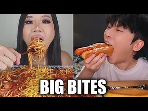 mukbangers taking EXTREME big bites