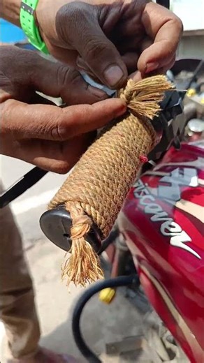 Tools 🪐✅ Genius Rope Pickup Accelerator Handle Grip Trick 🪢🔥 Motorcycle Super Easy DIY Hack ✨ 🏍️