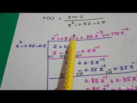 Inverse Z transform using Long Division Technique