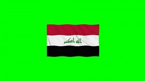 Iraq Vector Waving Flag Motion loop 4K Resolution
