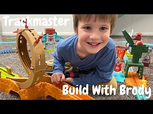Build With Brody & FIESTY Cranky - Custom Trackmaster Track using Launch & Loop! Thomas & Friends