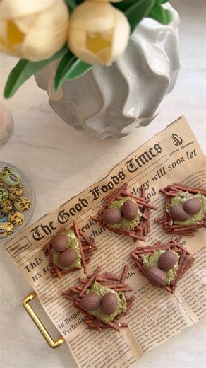 Easy no-bake Easter treats 🐣 🍫Mini nests with a Dubai chocolate twist…crunchy, creamy & sooo good