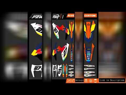 Powerzone Motorcycle Graphic Backgrounds Decal Stickers Kits for KTM EXC EXCF XCW 2017 2018 2019 SX