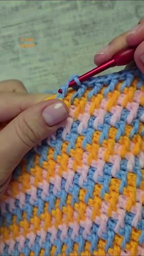 2 Row Repeat FPDC Stitch Crochet Pattern | Crochet Blanket #crochettutorial #easycrochet #diy