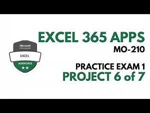 MOS Excel 365 Apps | Practice Exam 1: Project 6 of 7 [Filipino]