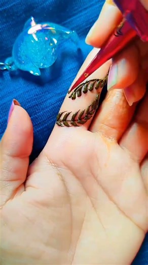 simple mehandi tutorial design ✨⭐🍀🥀 #hennainspiration #mehndi #fingerhenna #henna #hennatattoodesign