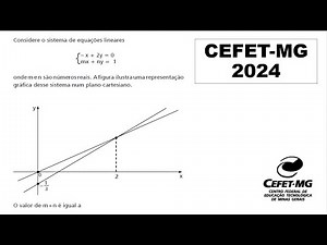 CEFET-MG 2024 - Considere o sistema de equações lineares. onde m e n são números reais. A figura ilu