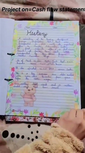 class 12 project file Cash flow statement