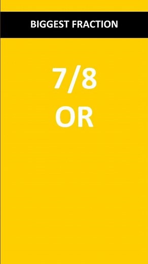 Which Fraction is Bigger? | Fraction vs Fraction | Quick Maths Challenge #39