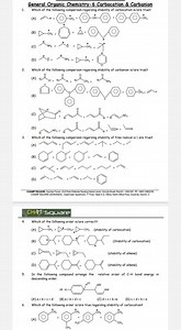 General Organic Chemistry-6 Carbocation & Carbanion 1. Which of the following comparison regarding stability of carbocation is/are true?