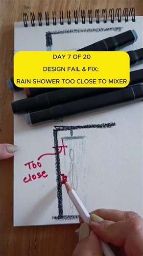 Shower Too Close to Mixer – Common Bathroom Fail #interiordesign