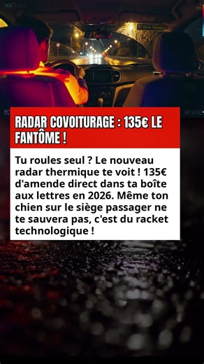 RADAR COVOITURAGE : 135€ LE FANTÔME !