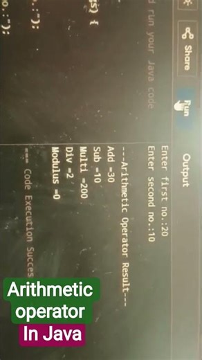 Arithmetic Operator in Java Programming ll💻🧾 ll