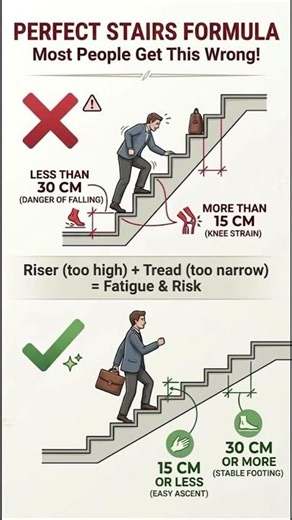 PERFECT STAIRS FORMULA (Most People Get This Wrong!) #shorts #civilengineering065 #viral