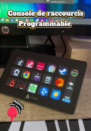 ✨ Transforme ton setup avec cette console AJAZZ ultra pratique ! Programmes tes raccourcis et gagne un temps fou 😍 Idéal pour le streaming, le montage ou la productivité 💻⚡️ #offresdenoel #streamdeck #productivité #setup #gadget