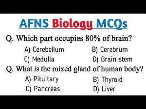 AFNS Biology Tests Important MCQS | AFNS Test Preparation 2023