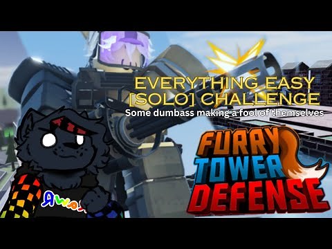 Everything easy challenge || solo || Furry Tower Defense