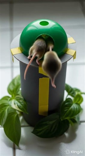 I Tried a Bucket Trap… This Happened 😳#animals #mouse