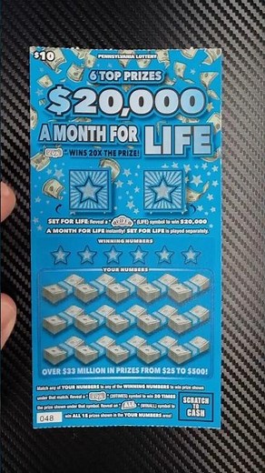 $20,000 a Month for LIFE Can Be Won From This PA Lottery Scratch-Off Ticket #shorts