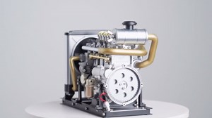 TECHING Mini Diesel Engine Model kit That Runs OHV 4-Cylinder Engine Mechanical Metal Assembly DIY Car Engine Model Kit 300 pcs DM-115