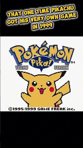 That one time when Pikachu got his very own game in 1999