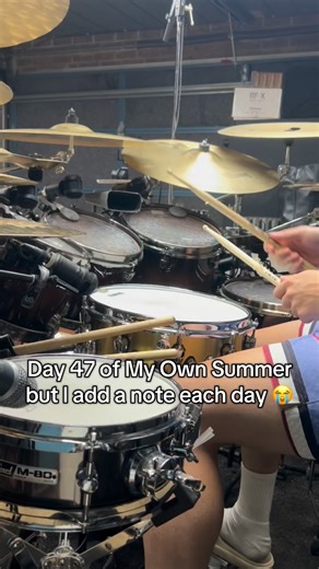 Josh on Instagram: "Day 47 of My Own Summer but I add a note each day 😭 #drums #metal #deftones"