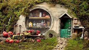 444K views · 42K reactions | little mouse closing up the shop for the night . | George the Mouse in a log pile house | Facebook