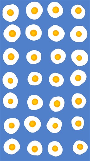 Tiantian Xu on Instagram: "Day 40: Eggs 🍳(this one is a fork from Jordanne on openprocessing) #the100dayproject #p5js #creativecoding #generativeart #100daysofcreativecodingbytx"