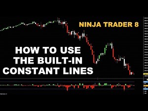 How to use the built-in CONSTANT LINES on Ninja Trader 8 - How I use them with DELTA & more settings